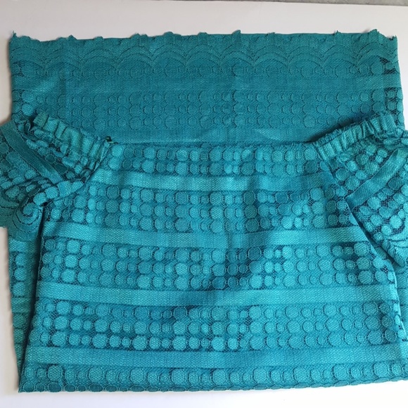 NWT Trina Turk Lace Off Shoulder Shift Dress  XS - Picture 6 of 8